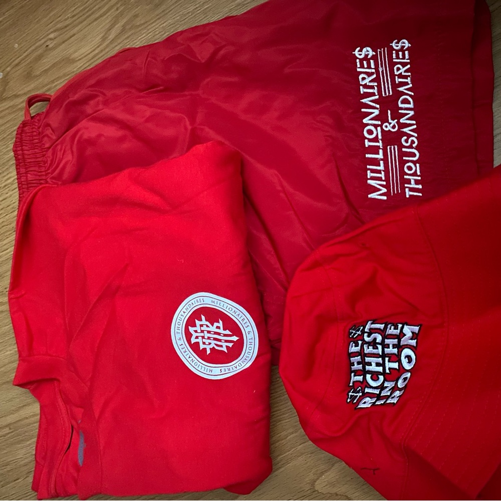 Red Millionaires & Thousandaires Tracksuit Set